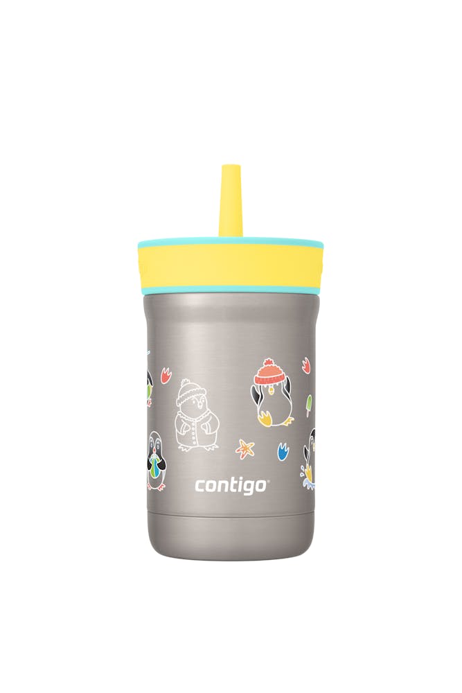 Kids Leighton Spill-Proof Stainless Steel Tumbler with Straw, 12oz O5