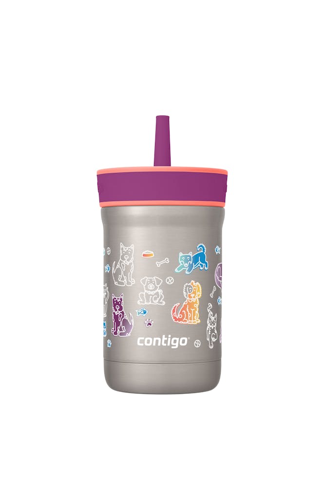 Kids Leighton Spill-Proof Stainless Steel Tumbler with Straw, 12oz O5