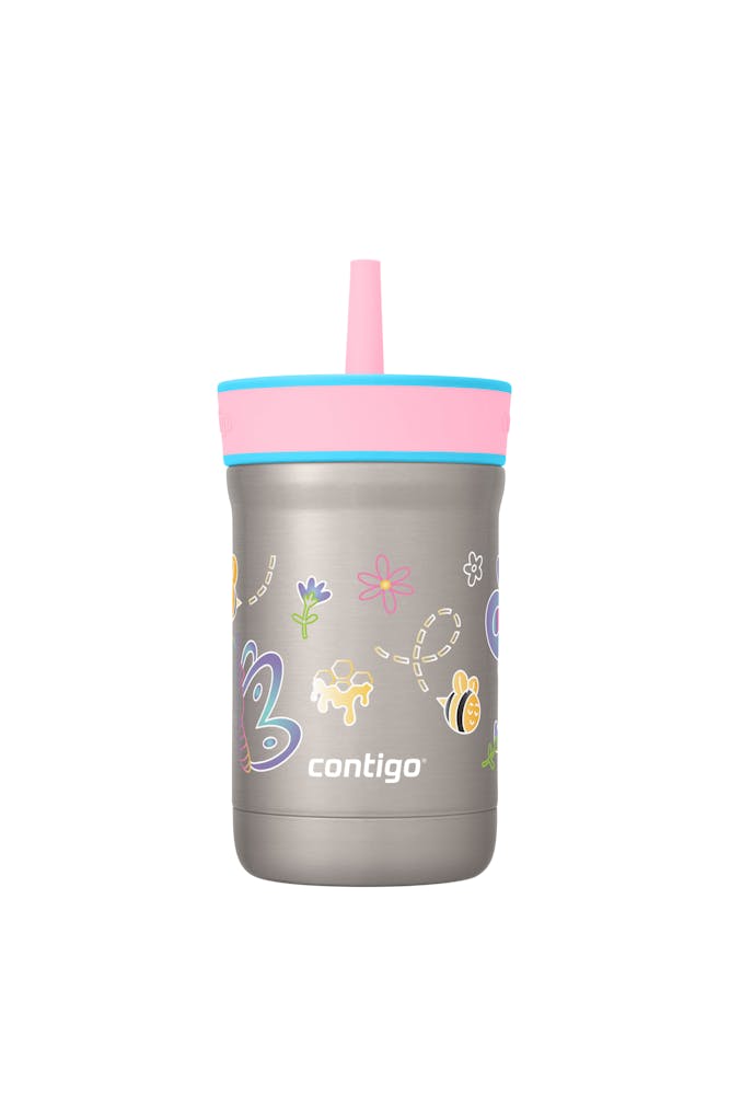 Kids Leighton Spill-Proof Stainless Steel Tumbler with Straw, 12oz O5